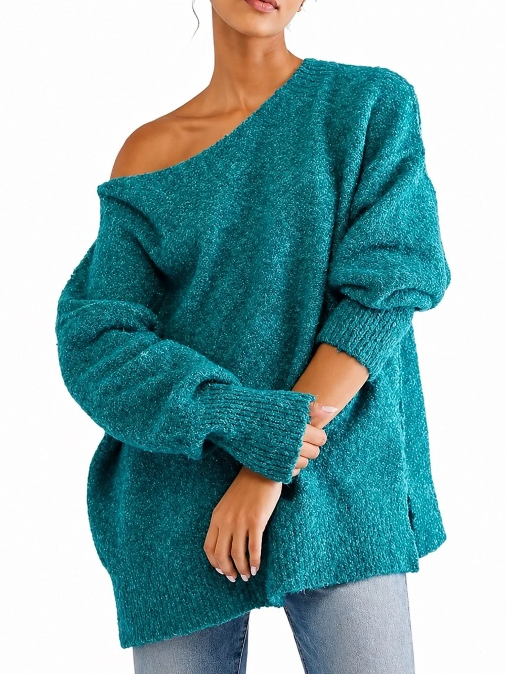Free People Moira slouchy sweater, small
